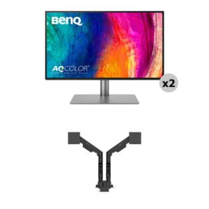 BenQ Dual 27" DesignVue PD2725U 4K Designer Monitor & Ergo Arm Kit