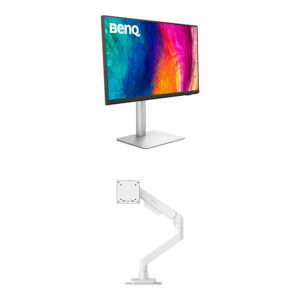BenQ 27" PD2730S 5K Designer Monitor & Ergo Arm Kit (White)