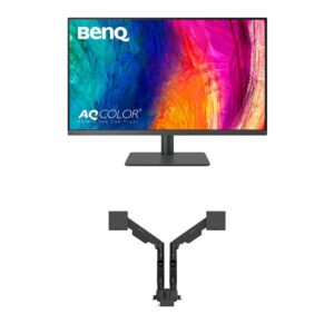 BenQ Dual 31.5" DesignVue PD3205U 4K Designer Monitor and Ergo Arm Kit