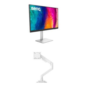 BenQ 31.5" PD3226G 4K 144 Hz Designer Monitor & Ergo Arm Kit (White)