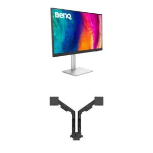 BenQ Dual 31.5" PD3226G 4K 144 Hz Designer Monitors and Ergo Arm Kit