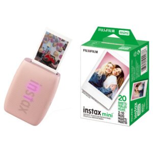 FUJIFILM instax mini Link 3 Smartphone Printer and Film Kit (Rose Pink)