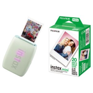 FUJIFILM instax mini Link 3 Smartphone Printer and Film Kit (Sage Green)
