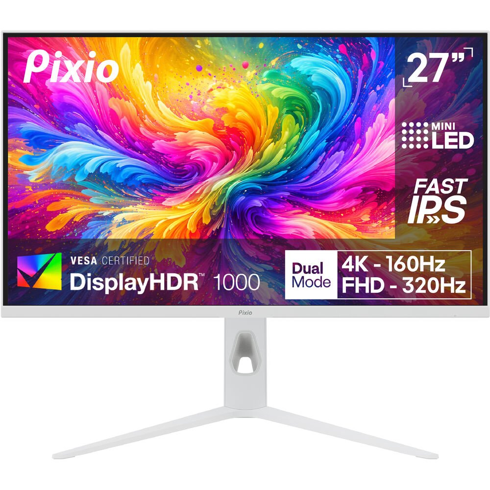 Pixio PX27UM Mini LED 27" 4K HDR 160 Hz / Full HD 320 Hz Dual Mode Gaming Monitor