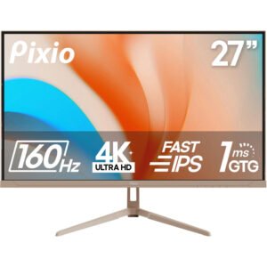 Pixio PX27U Wave Creator 27" 4K HDR 160 Hz Gaming Monitor (Beige)