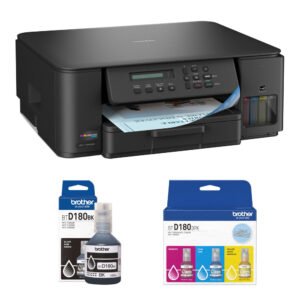 Brother MFC-T580DW INKvestment Tank Wireless All-in-One Color Inkjet Printer with D180 High-Yield Ink Bottles Kit