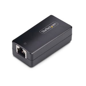 1-Port Gigabit Network Isolator, Compact In-line RJ45 Ethernet Coupler with 4kV Galvanic Isolation, IP40, DIN Rail Mountable, TAA Compliant