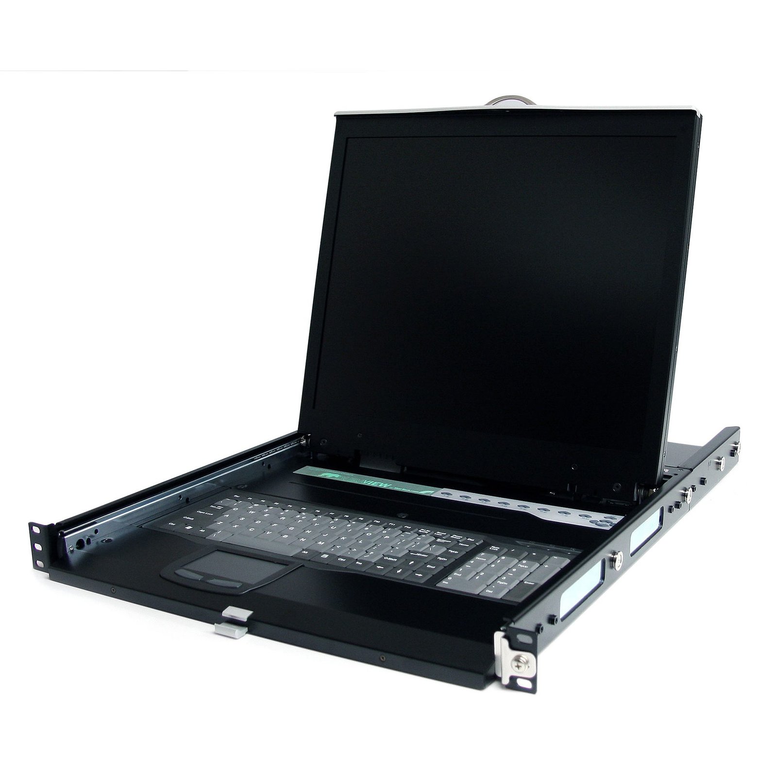 1U 19" Rackmount LCD Console w/ Rear Mount KVM Switch Module