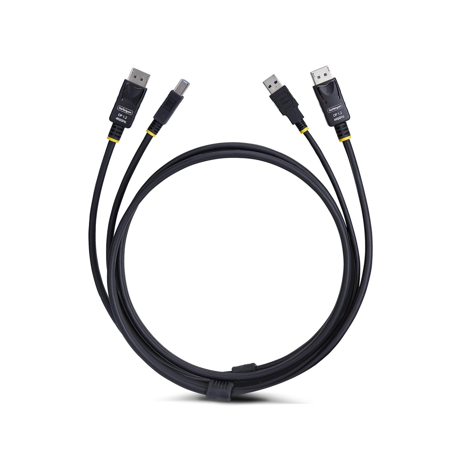 10ft (3m) DisplayPort and USB 5Gbps KVM Cable, 4K 60Hz, Universally Compatible DP 1.2/USB 3.0 Combo Cable for KVM Switches - Image 4