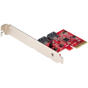 SATA PCIe Card - 2 Port PCIe SATA Expansion Card - 6Gbps - Full/Low Profile - PCI Express to SATA Adapter/Controller - ASM1062R SATA RAID