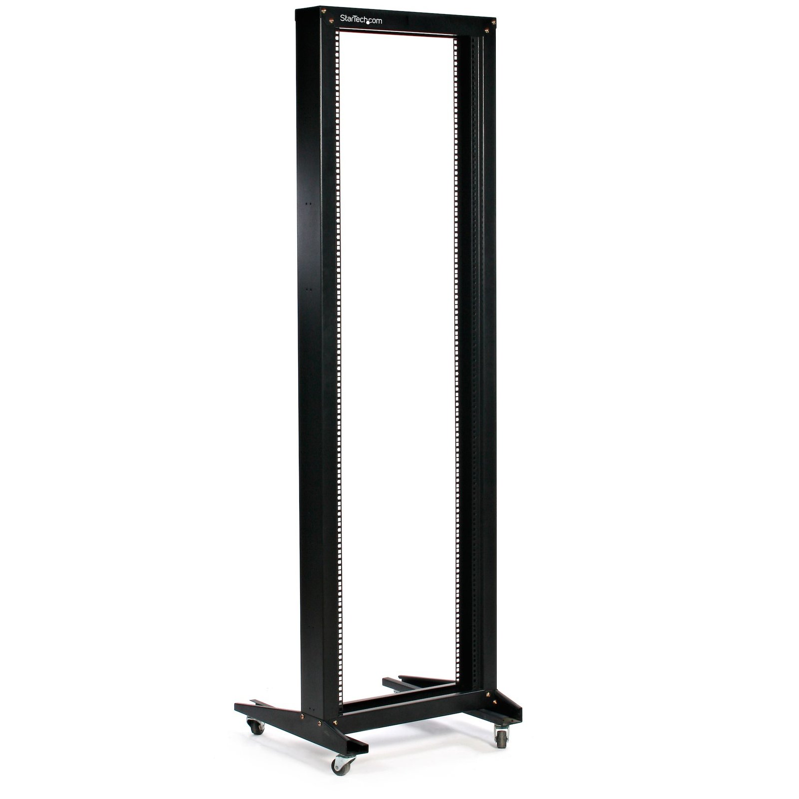 42U 2 Post Open Frame Rack with Casters