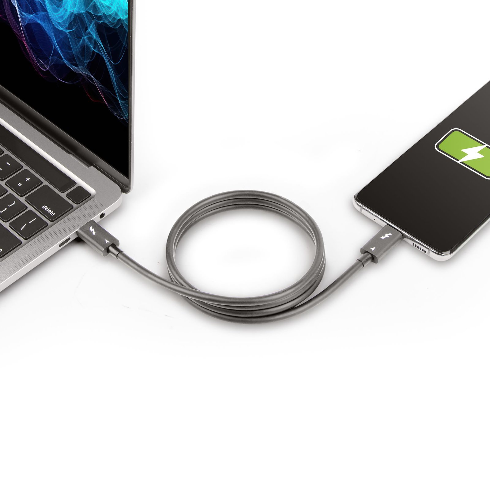 3.3ft (1m) Thunderbolt 4 Cable - 40Gbps - 100W PD - 4K/8K Video - Intel-Certified Thunderbolt Cable - Compatible w/ USB4/Thunderbolt 3/USB 3.2/USB Type-C/DisplayPort - Image 9