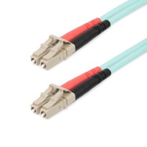 25m (82ft) LC/UPC to LC/UPC OM4 Multimode Fiber Optic Cable, 50/125µm LOMMF/VCSEL Zipcord Fiber, 100G, Low Insertion Loss - LSZH Fiber