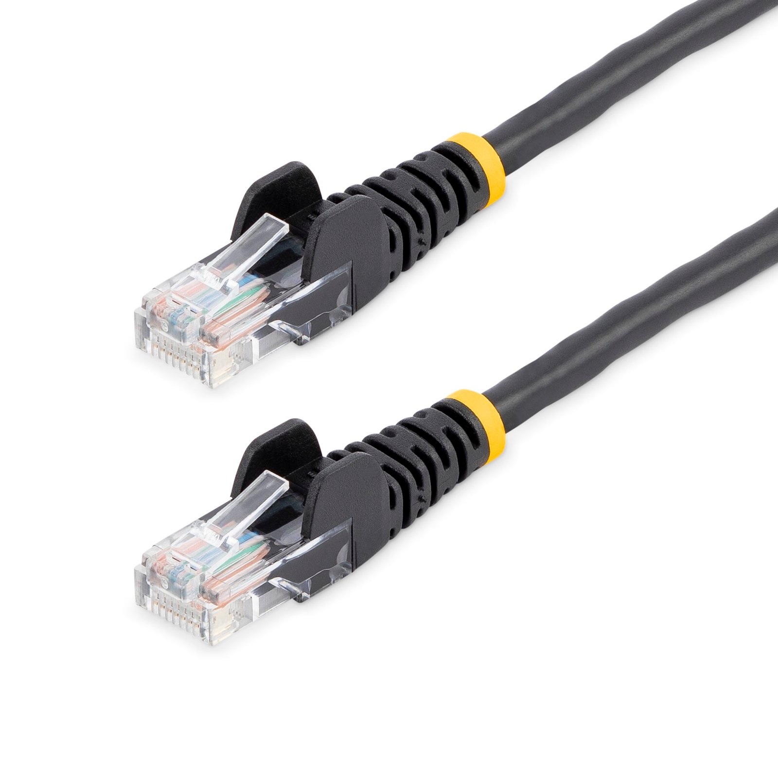 Cat5e Patch Cable with Snagless RJ45 Connectors - 100 ft, Black