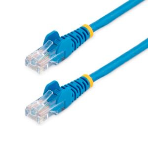 Cat5e Patch Cable with Snagless RJ45 Connectors - 1 ft, Blue