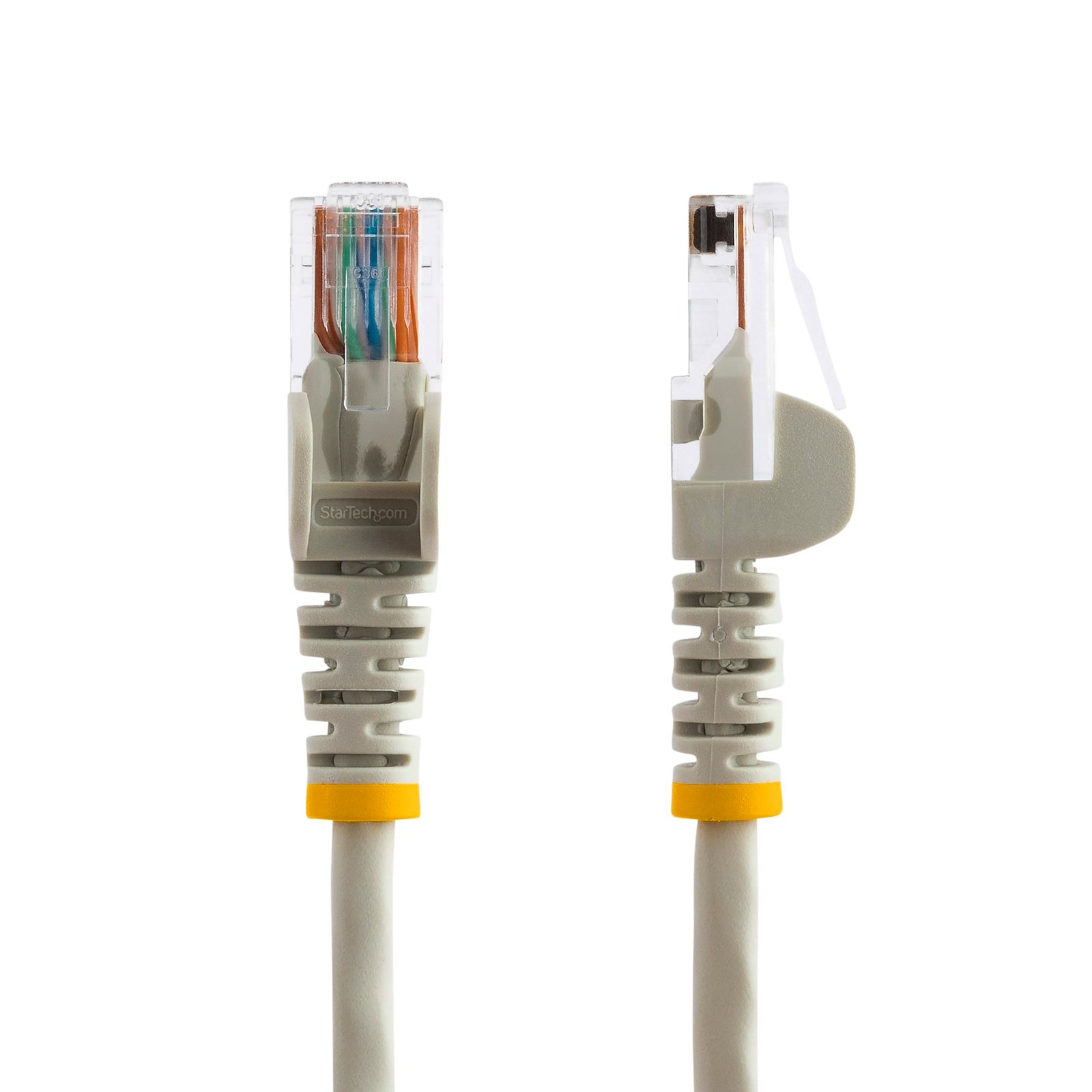 Cat5e Patch Cable with Snagless RJ45 Connectors - 100 ft, Gray - Image 2