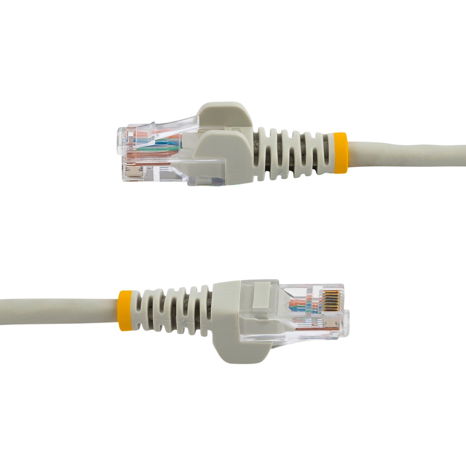 Cat5e Patch Cable with Snagless RJ45 Connectors - 100 ft, Gray - Image 3