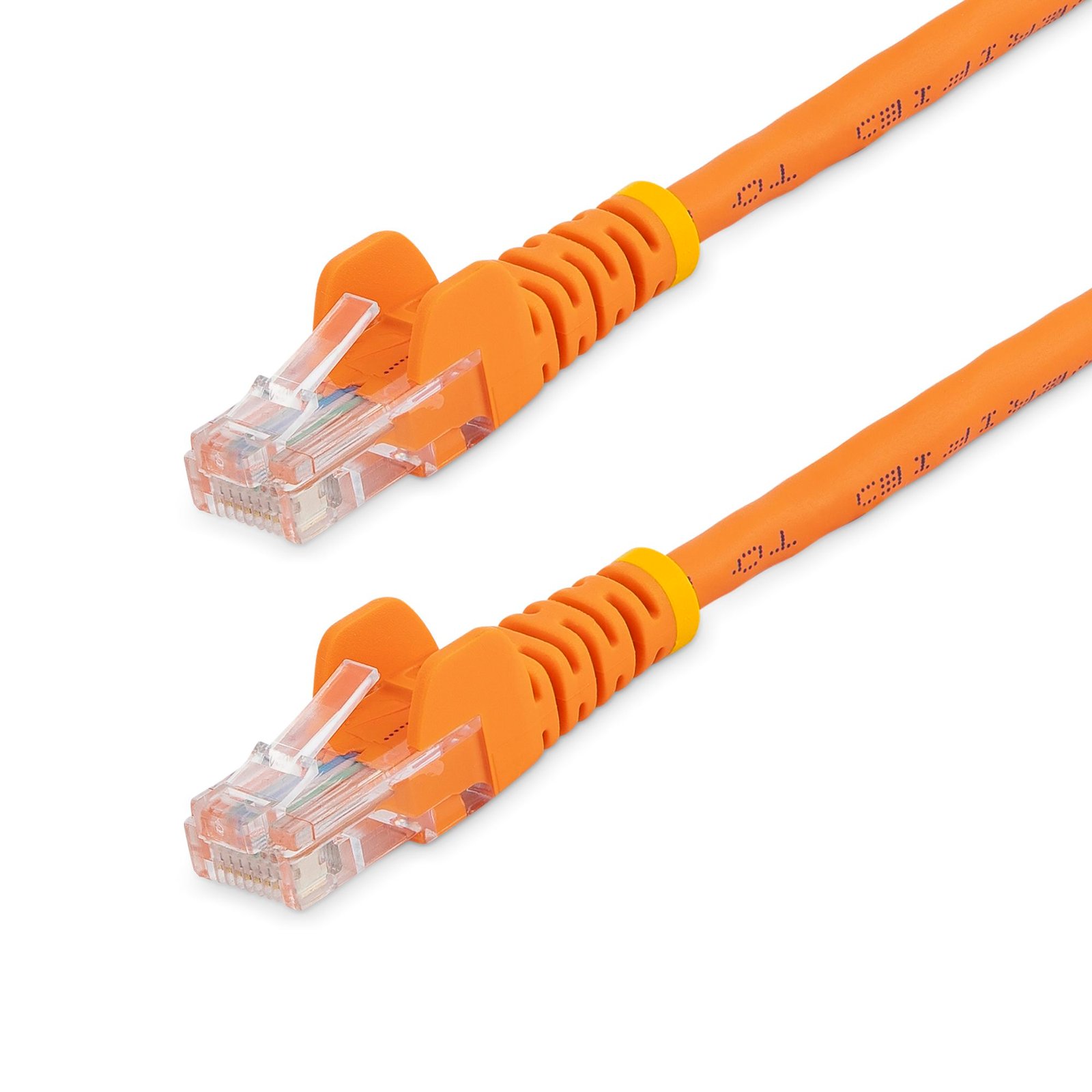 Cat5e Patch Cable with Snagless RJ45 Connectors - 10 ft, Orange