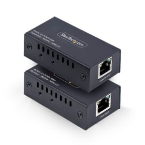 HDMI Extender Over CAT5e/CAT6, 4K 60Hz, Up to 200ft (60m), Transmitter and Receiver Kit, Power Over Cable, Compact Form Factor