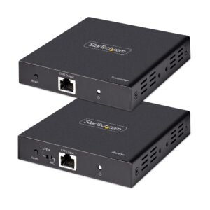 4K HDMI Extender Over CAT5/CAT6 Cable, 4K 60Hz HDR Video Extender Up to 230ft (70m), HDMI Over Ethernet Cabling, S/PDIF Audio Out, HDMI