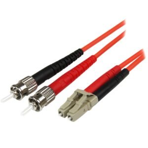 1m Fiber Optic Cable - Multimode Duplex 50/125 - LSZH Fiber Jumper Cord - LC/ST