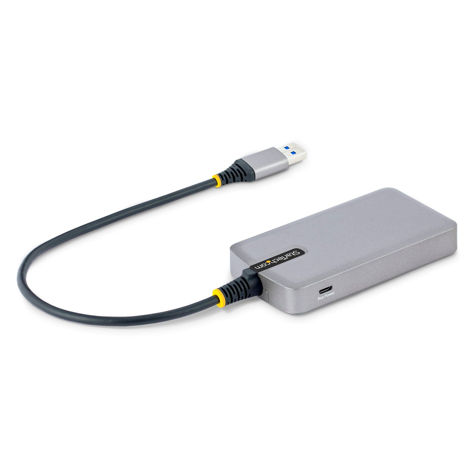 4-Port USB Hub - USB 3.0 5Gbps, Bus Powered, USB-A to 4x USB-A Hub w/ Optional Auxiliary Power Input - Portable Desktop/Laptop USB Hub, 1ft/30cm Cable, USB Expansion Hub - Image 2