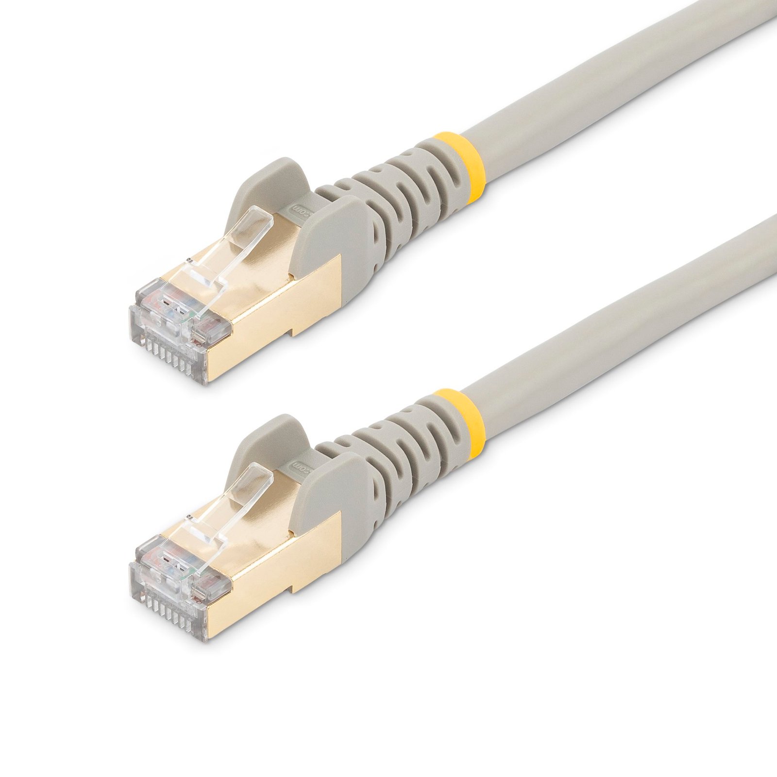 10ft CAT6a Ethernet Cable - 10 Gigabit Shielded Snagless RJ45 100W PoE Patch Cord - 10GbE STP Network Cable w/Strain Relief - Gray