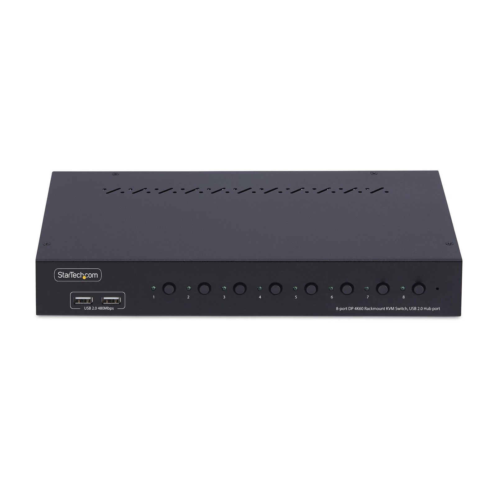 8-Port DisplayPort KVM Switch with 1U Rack Mount Kit, 4K 60Hz DP 1.2, Push-Button & Hotkey Switching, 4-Port USB Hub, OS Independent, TAA Compliant - Image 2