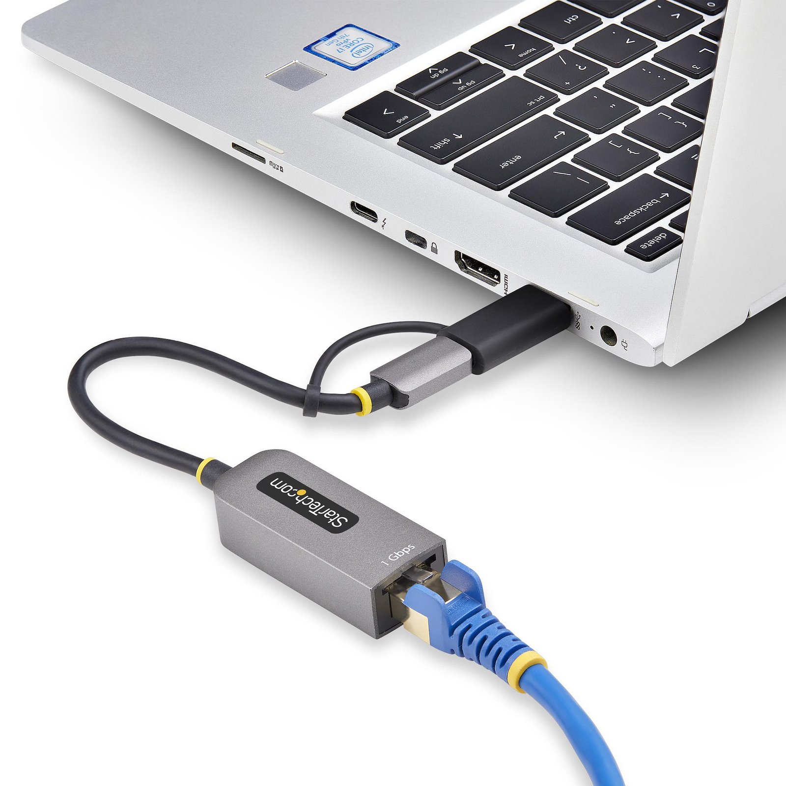 USB-C to Ethernet Adapter with USB-A Dongle, 10/100/1000Mbps, USB 3.0 to Gigabit Ethernet Network Adapter, 6in/15cm Attached Cable, USB GbE Adapter - Image 7