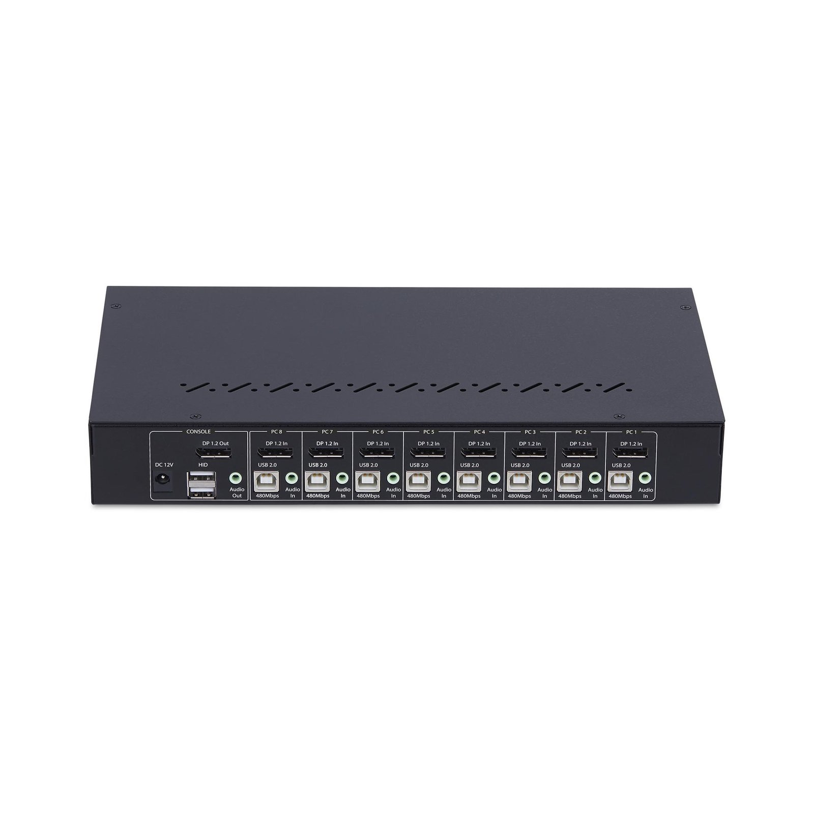 8-Port DisplayPort KVM Switch with 1U Rack Mount Kit, 4K 60Hz DP 1.2, Push-Button & Hotkey Switching, 4-Port USB Hub, OS Independent, TAA Compliant - Image 3