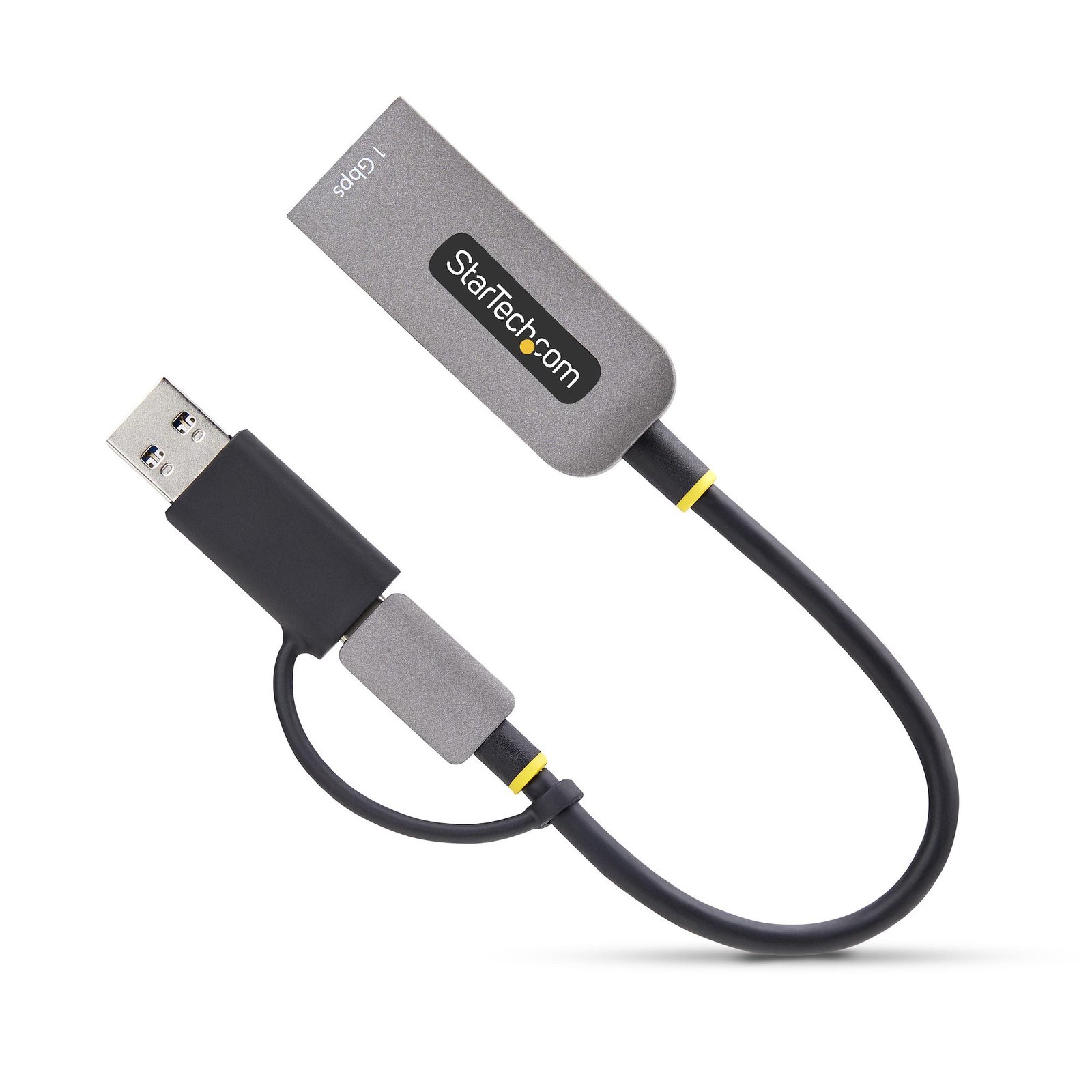 USB-C to Ethernet Adapter with USB-A Dongle, 10/100/1000Mbps, USB 3.0 to Gigabit Ethernet Network Adapter, 6in/15cm Attached Cable, USB GbE Adapter - Image 9
