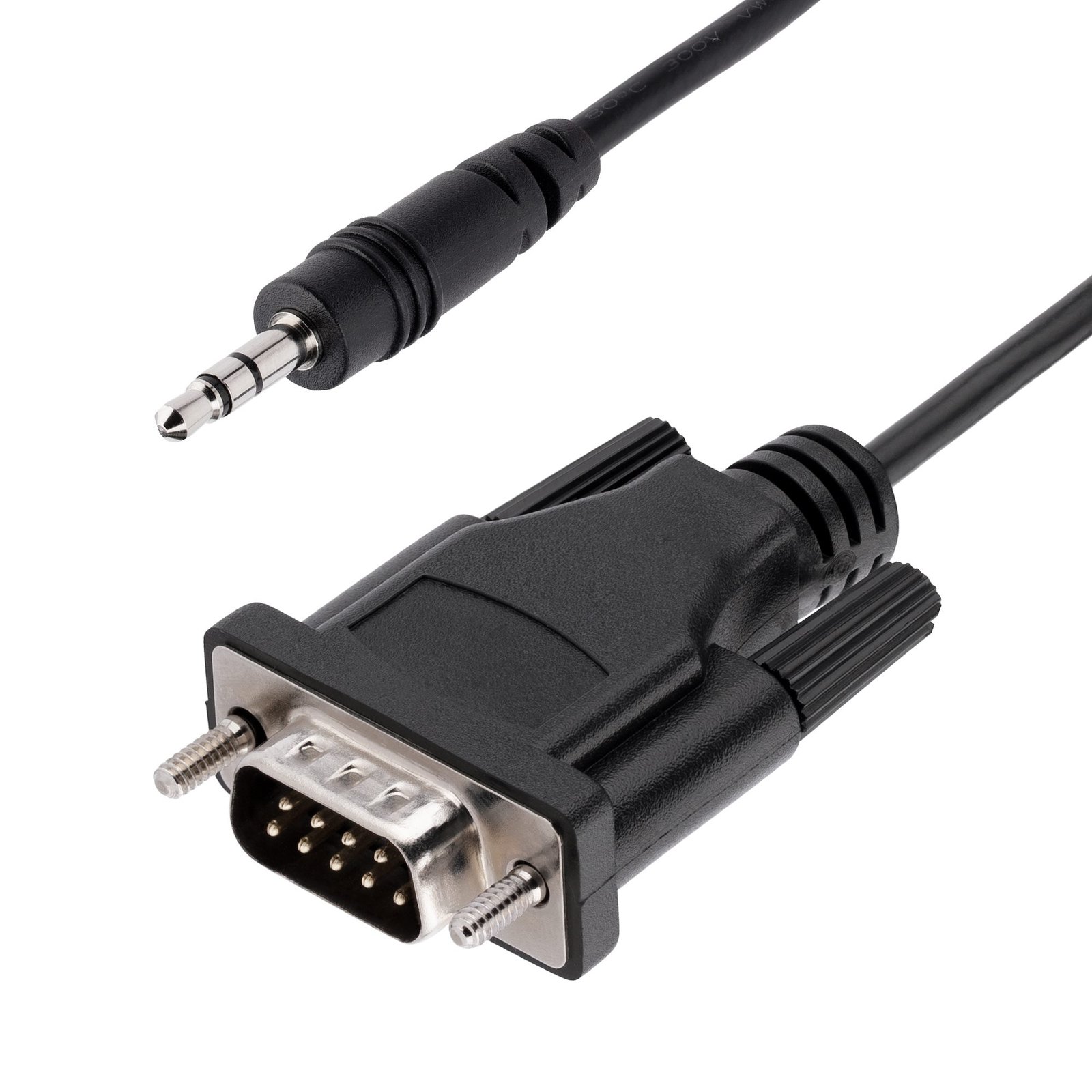 3ft (1m) DB9 to 3.5mm Serial Cable for Serial Device Configuration, RS232 DB9 Male to 3.5mm Cable Used for Calibrating Projectors, Digital