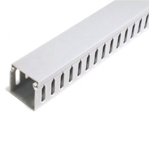 2x2in Open Slot Wiring Cable Raceway Duct with Cover, Server Rack Cable Management, Cable Cover Duct, Cord Hider / Organizer, PVC Cable