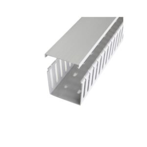 3x3in Open Slot Wiring Cable Raceway Duct with Cover, Server Rack Cable Management, Cable Cover Duct, Cord Hider / Organizer, PVC Cable