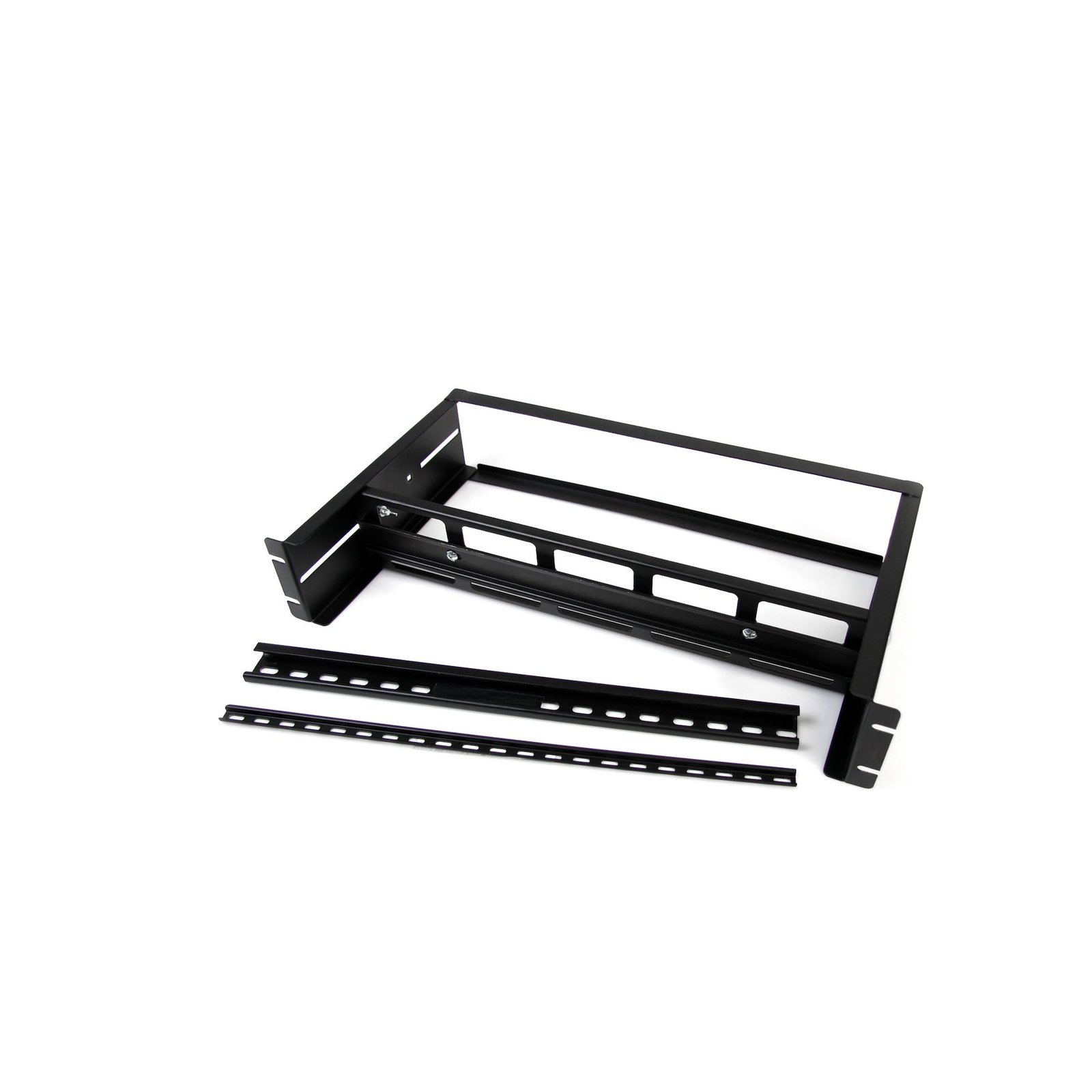 2U DIN Rail Kit for Standard 19" Rack - Adjustable Depth Rackmount DIN Rail with Top Hat, Mini, G Rails, 27lbs/12.5kg Weight Capacity - Image 2