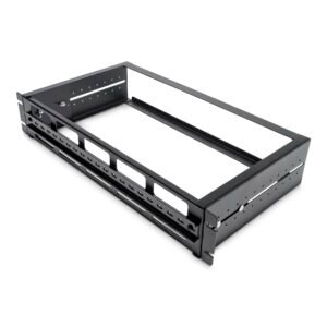 2U DIN Rail Kit for Standard 19" Rack - Adjustable Depth Rackmount DIN Rail with Top Hat, Mini, G Rails, 27lbs/12.5kg Weight Capacity
