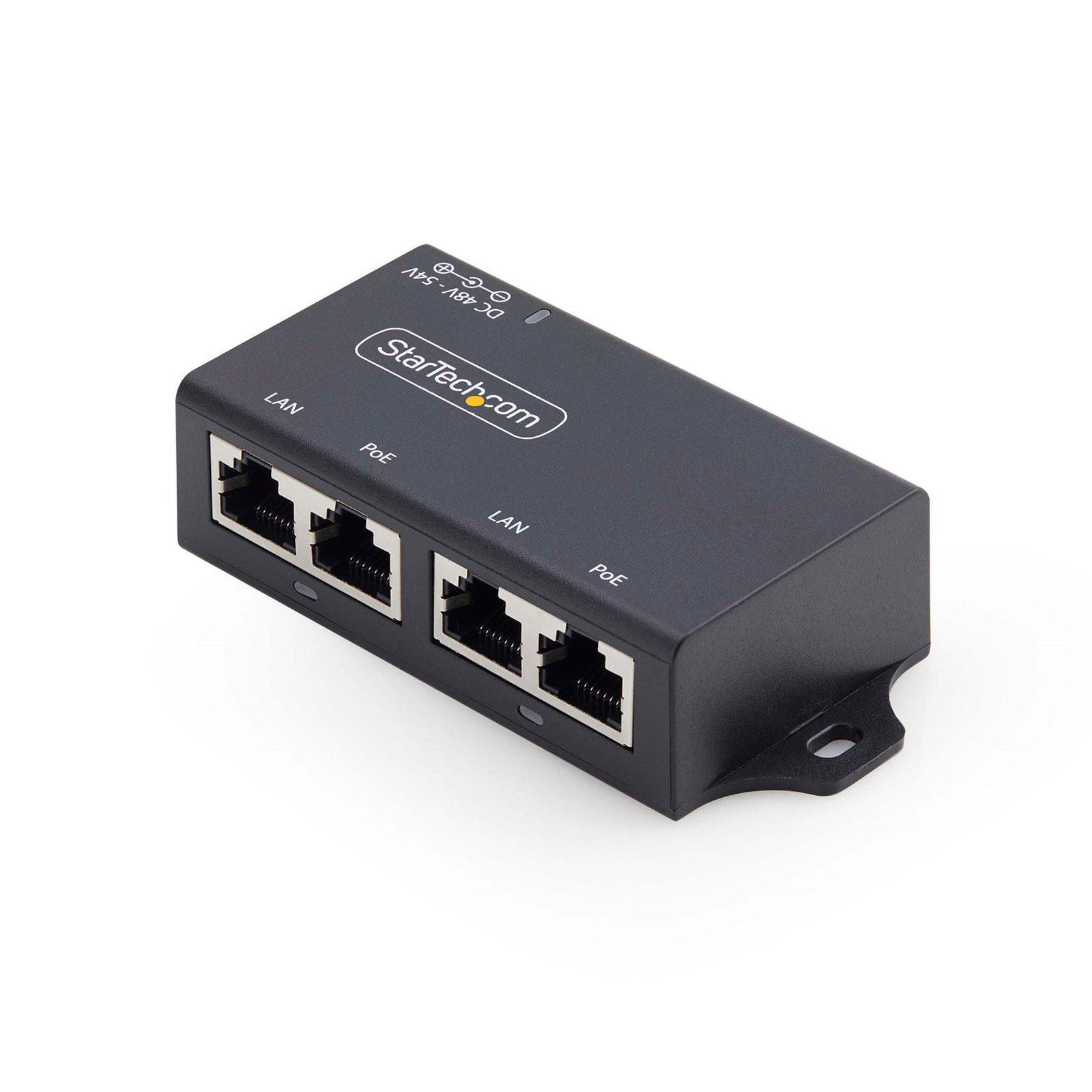 2-Port Gigabit Midspan PoE+ Injector, 10/100/1000Mbps, PoE+ (802.3af/at), 30W, 1Gbps Ethernet, Wall Mountable, Unmanaged Inline Power Over