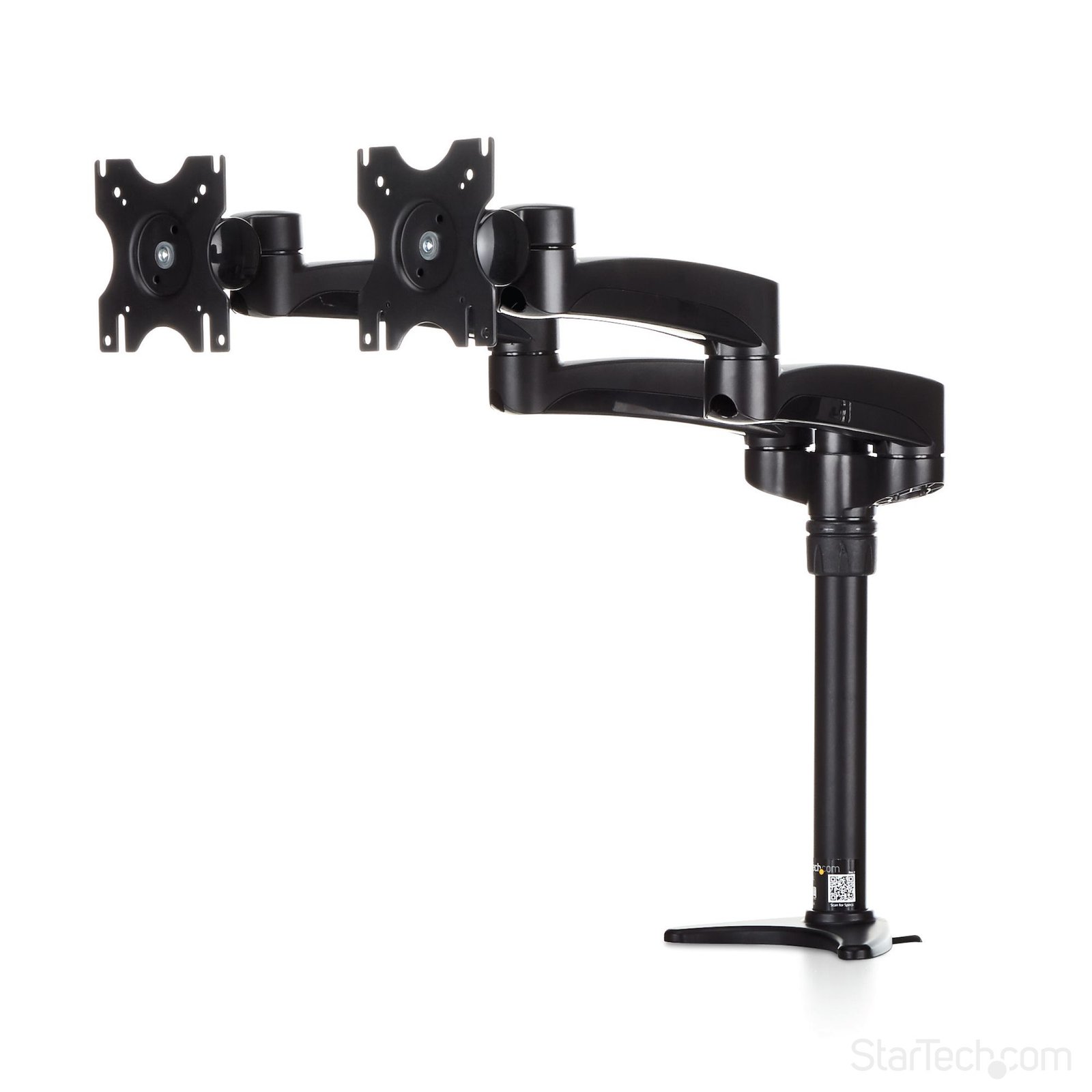 Desk-Mount Dual Monitor Arm - Articulating - For up to 24" (29.9lb/13.6kg) Displays