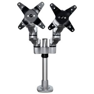 Desk Mount Dual Monitor Arm - Premium Articulating Monitor Arm - up to 27" (17.6lb/8kg) VESA Mount Displays - Height Adjustable Monitor