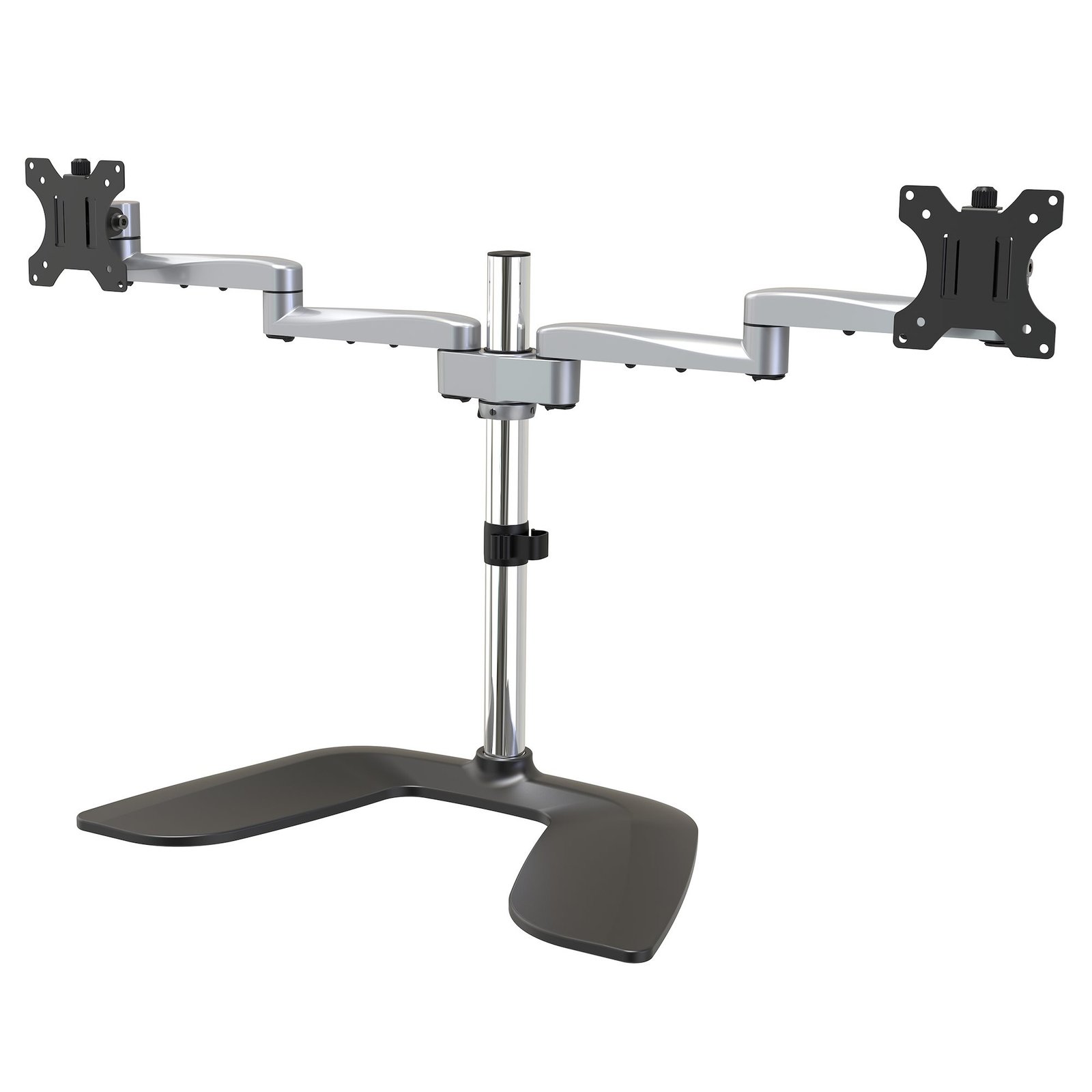 Dual Monitor Stand - Ergonomic Desktop Monitor Stand for up to 32" (17.6lb/8kg) VESA Displays - Free-Standing Articulating Universal