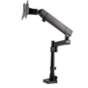 Desk Mount Monitor Arm with 2x USB 3.0 Ports, Full Motion Single Monitor Mount, up to 34" (17.6lb/8kg) VESA Display, Clamp/Grommet Mount