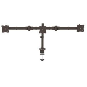 Desk Mount Triple Monitor Arm - Ergonomic VESA 3 Monitor Mount up to 27" (17.6lb/8kg) - Articulating & Height Adjustable Pole Mount