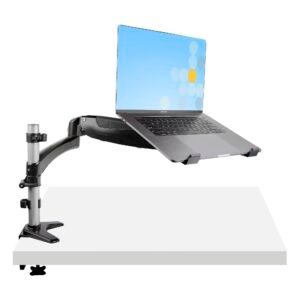 Desk Mount Laptop Arm - Full Motion Articulating Arm for Laptop or Single 34" (17.6lb/8kg) Monitor - VESA Mount Laptop Tray Bracket