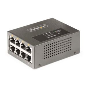 4-Port Multi-Gigabit PoE++ Injector, 5/2.5/1G Ethernet (NBASE-T), PoE/PoE+/PoE++ (802.3af/802.3at/802.3bt), 160Watts Power Budget, Wall/DIN