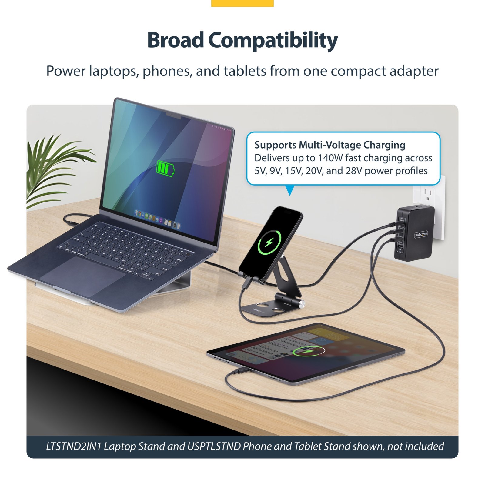 140W USB-C Wall Charger, 3x USB-C/1x USB-A, PD 3.1 International GaN Power Adapter for MacBook/Dell XPS/Inspiron - Image 14