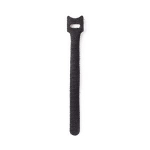 6in (15cm) Hook and Loop Cable Ties, Black, Reusable Cable Straps, Adjustable and Flexible, Cord Organizer Tie/Wraps for Cable Management