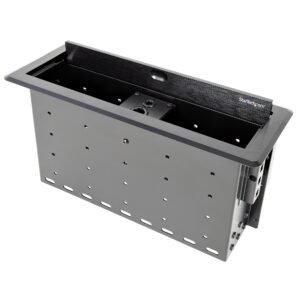 Dual-Module Conference Table Connectivity Box with Cable Organizer