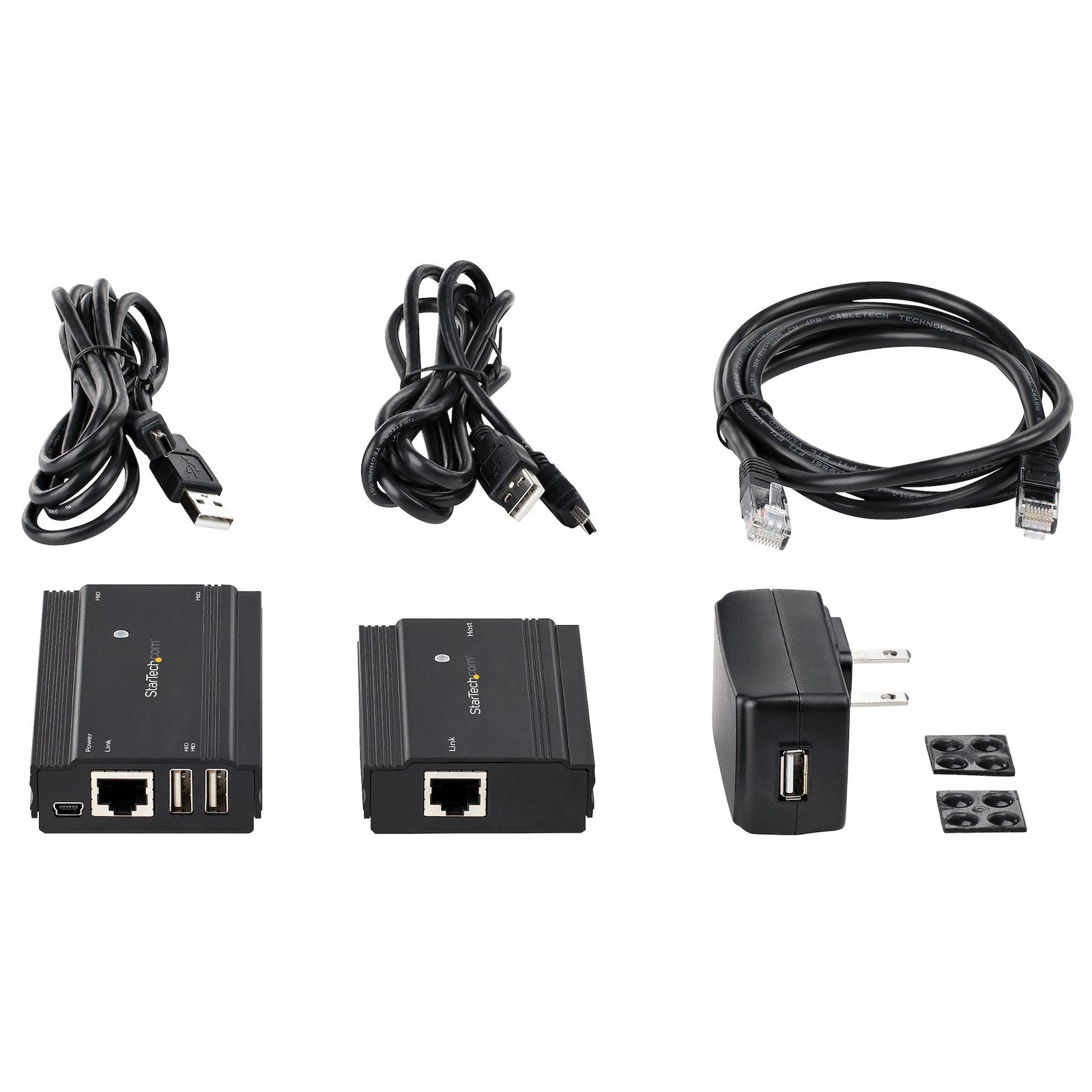 4-Port USB 2.0 Extender Hub over Single CAT5e/CAT6 Ethernet Cable (RJ45) - 330ft (100m) - USB Extender Hub Adapter Kit - Metal Housing - Externally Powered - 480 Mbps - TAA - Image 6