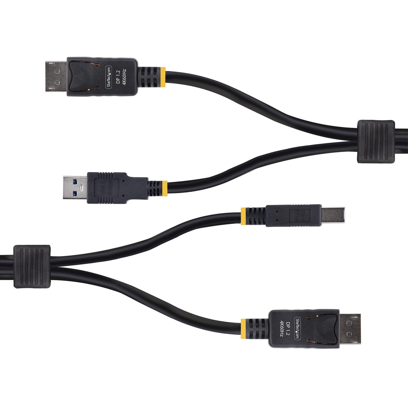 10ft (3m) DisplayPort and USB 5Gbps KVM Cable, 4K 60Hz, Universally Compatible DP 1.2/USB 3.0 Combo Cable for KVM Switches - Image 3