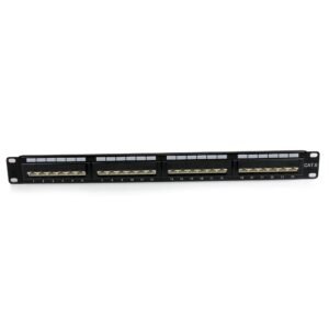 24 Port 1U Rackmount Cat 6 110 Patch Panel - 45 Degree